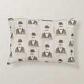 人のためのレトロパターン アクセントクッション (裏面)