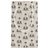 人のためのレトロパターン スモールペーパーバッグ (正面)