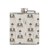 人のためのレトロパターン フラスク (裏面)