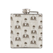 人のためのレトロパターン フラスク (裏面)