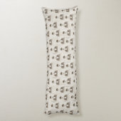 人のためのレトロパターン ボディピロー (裏面 (縦))