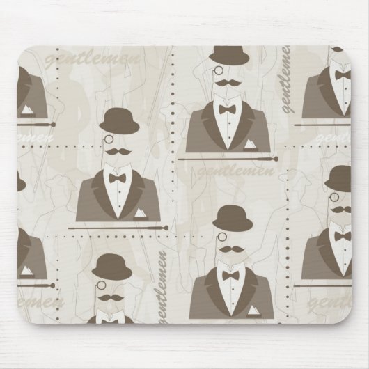 人のためのレトロパターン マウスパッド (正面)