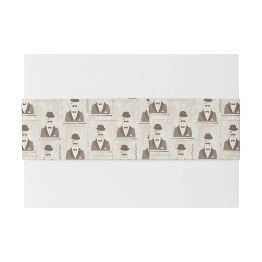 人のためのレトロパターン 招待状ベリーバンド (裏面例)