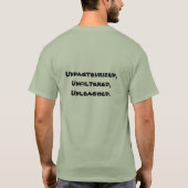 人のほえる猟犬のTシャツ Tシャツ (裏面)