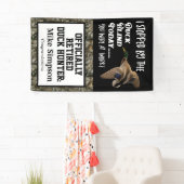 人のアヒルの狩りの退職パーティーの迷彩柄のマガモ 横断幕 (インサイチュ)