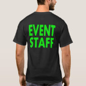 人のイベントのスタッフのワイシャツ Tシャツ (裏面)