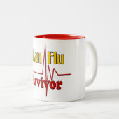 人のインフルエンザの生存者のテーマ ツートーンマグカップ (正面右)