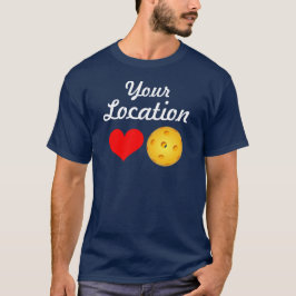人のカスタムな位置のPickleballのTシャツ Tシャツ