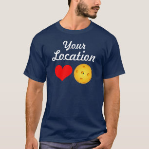 人のカスタムな位置のPickleballのTシャツ Tシャツ