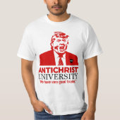 人のキリスト反対者大学切札のTシャツ Tシャツ (正面)