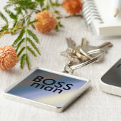 人のキーホルダーの銀を指揮しますか、または青いブレンドを盗んで下さい キーホルダー (側面)