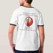 人のギターのドラゴンの道場の信号器のTシャツ Tシャツ (裏面)