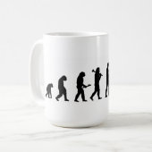 人のゴルフゴルファーのゴルフをすることの進化 コーヒーマグカップ (正面左)