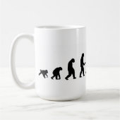 人のゴルフゴルファーのゴルフをすることの進化 コーヒーマグカップ (左)