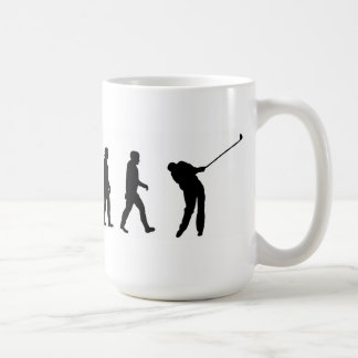 人のゴルフゴルファーのゴルフをすることの進化 コーヒーマグカップ