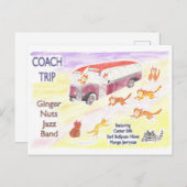 人のジャズバンドのギグへのアラビアのコーチ旅行 ポストカード (正面/裏面)