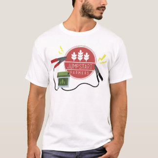人のジャンプスタートの農家のTシャツ Tシャツ