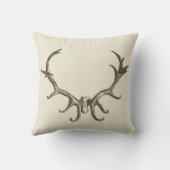 人のスタイリッシュな捜すブラウンのシカの枝角のレトロの雄鹿 クッション (裏面)