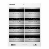 人のスポーティな金属の一見の差出人住所 ラベル (フルシート)