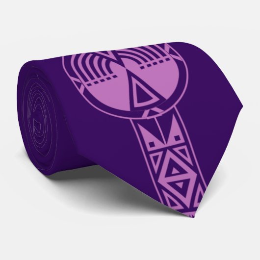 人のタイ(雷鳥の紫色) ネクタイ (ロール)