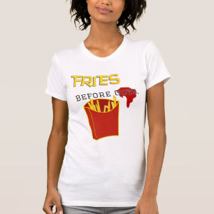 人のティーの前の揚げ物 Tシャツ