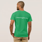 人のティー-緑 Tシャツ (裏面フル)