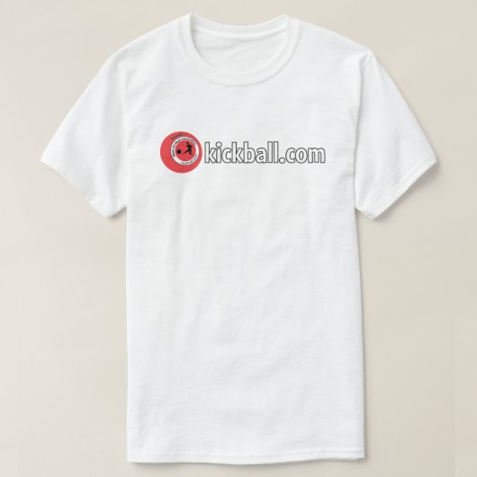 人のティー- Kickball.com Wordmark Tシャツ (デザイン正面)