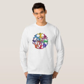 人のトカゲの長袖のティーのワイシャツの円 Tシャツ (正面フル)