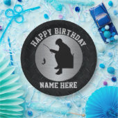 人のハッピーバースデーの氷の魚釣りパーティーの紙皿 ペーパープレート (パーティー)