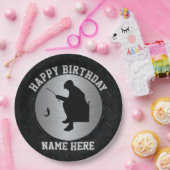 人のハッピーバースデーの氷の魚釣りパーティーの紙皿 ペーパープレート (パーティー)