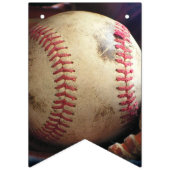 人のハッピーバースデーの野球の旗 バンティングフラッグ (第1の旗)