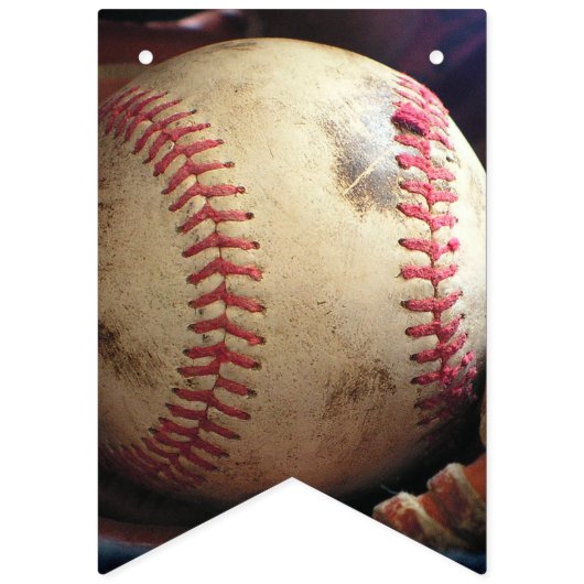 人のハッピーバースデーの野球の旗 バンティングフラッグ (第1の旗)