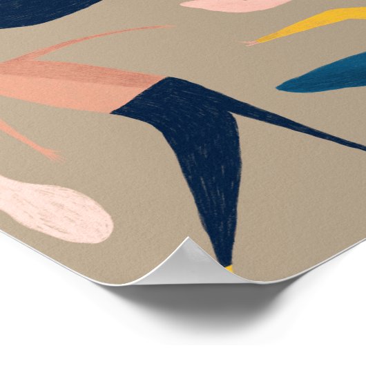 人のパターン ポスター (角)