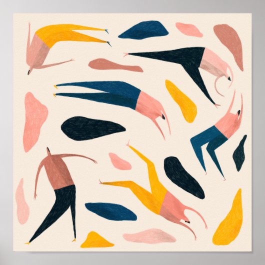 人のパターン ポスター (正面)