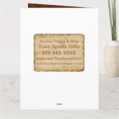 人のパーソナライズなヴィンテージの野球の誕生日カード カード (裏面)