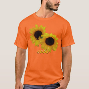 人のヒマワリのスエットシャツのカスタムなヒマワリのワイシャツ Tシャツ