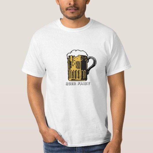 人のビール妖精のTシャツ Tシャツ (正面)