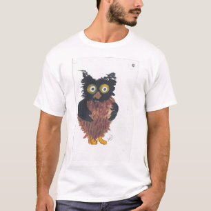 人のフクロウのワイシャツ Tシャツ