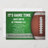 人のフットボールのカスタムな誕生日の招待状 招待状 (正面)