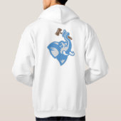 人のフード付きのスエットシャツのデザイン2 パーカ (裏面)