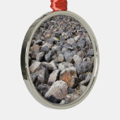 人のブッシュの設定は造岩パターンを作りました メタルオーナメント (右)