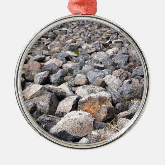 人のブッシュの設定は造岩パターンを作りました メタルオーナメント (正面)