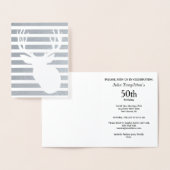 人のホイルのシカの狩りの誕生日の招待状 箔カード (ディスプレー)