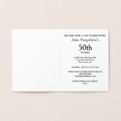 人のホイルのシカの狩りの誕生日の招待状 箔カード (内部)