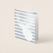 人のホイルのシカの狩りの誕生日の招待状 箔カード (正面)