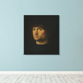 人のポートレート又はコンドティエール， 1475 (油o キャンバスプリント (インサイチュ (ウッドフロア))