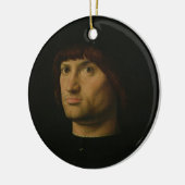 人のポートレート、かCondottiere 1475年(油o セラミックオーナメント (左)