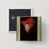 人のポートレート、1433年(カシの油) (422をまた見て下さい 缶バッジ (正面&裏面)