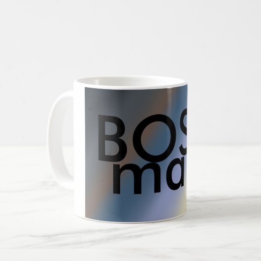 人のマグの銀を指揮しますか、または青いブレンドを盗んで下さい コーヒーマグカップ (正面左)