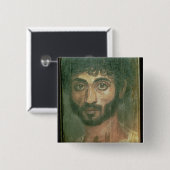 人のミイラのポートレート、Fayumから、ロマノEgypti 缶バッジ (正面&裏面)